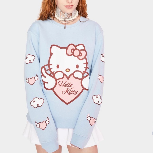 Sanrio Hello Kitty Angel Heart Sweatshirt - Picture 1 of 14